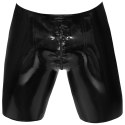 LateX Spodenki Lateksowe Czarny Zamek Błyskawiczny 2XL Late X LateX Spodenki Lateksowe Czarny Zamek Błyskawiczny 2XL Late X