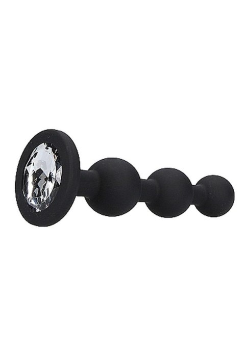 Silicone Beaded Diamond Butt Plug - Black Silicone Beaded Diamond Butt Plug - Black