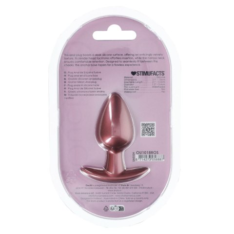Smooth Silicone Anal Plug - Medium - 3.1 / 7,9 cm - Rose Gold Smooth Silicone Anal Plug - Medium - 3.1 / 7,9 cm - Rose Gold
