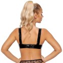 LateX Biustonosz Lateksowy Czarny L - Regulowany Top Fashion Late X