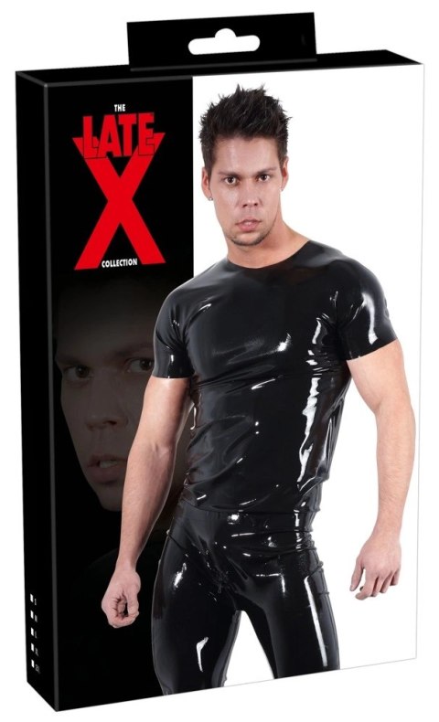 Late X Klasyczna Koszulka Lateksowa Czarna Unisex XL Late X