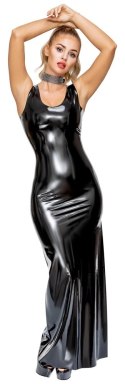 LateX Sukienka Taliowana Maxi Czarna 2XL Naturalny Lateks 0,35mm Late X