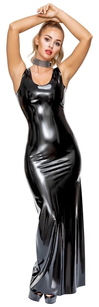 LateX Sukienka Taliowana Maxi Czarna 2XL Naturalny Lateks 0,35mm Late X LateX Sukienka Taliowana Maxi Czarna 2XL Naturalny Lateks 0,35mm Late X