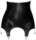 LateX Szeroki Pas Do Pończoch Czarny S - 4 Metalowe Klipsy, 100% Lateks Late X