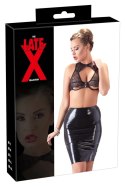 Late X spodnica lateksowa czarna 2XL taliowana, długość mini Late X Late X spodnica lateksowa czarna 2XL taliowana, długość mini Late X