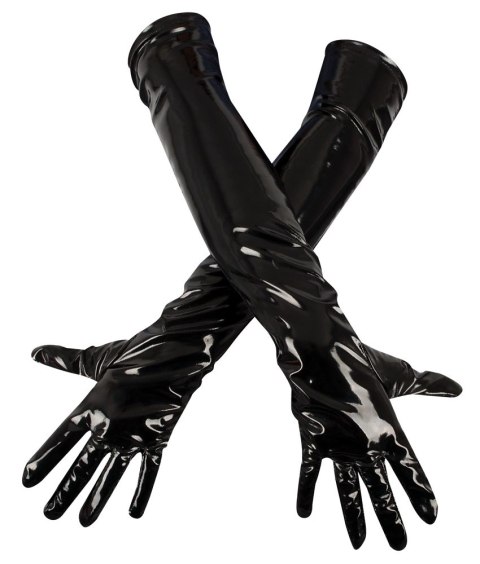 Black Level Długie Rękawiczki XL Czarny Połysk, Elastyczne Wstawki Black Level Black Level Długie Rękawiczki XL Czarny Połysk, Elastyczne Wstawki Black Level