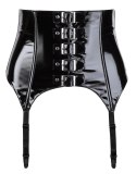 Black Level Pas do Pończoch Vinylowy Czarny XS Regulowany Black Level