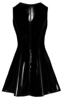 Black Level Sukienka Winylowa z Koronką Czarna S Dopasowana Black Level