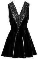 Black Level Sukienka Winylowa z Koronką XL Czarna Powłoka PU Black Level Black Level Sukienka Winylowa z Koronką XL Czarna Powłoka PU Black Level