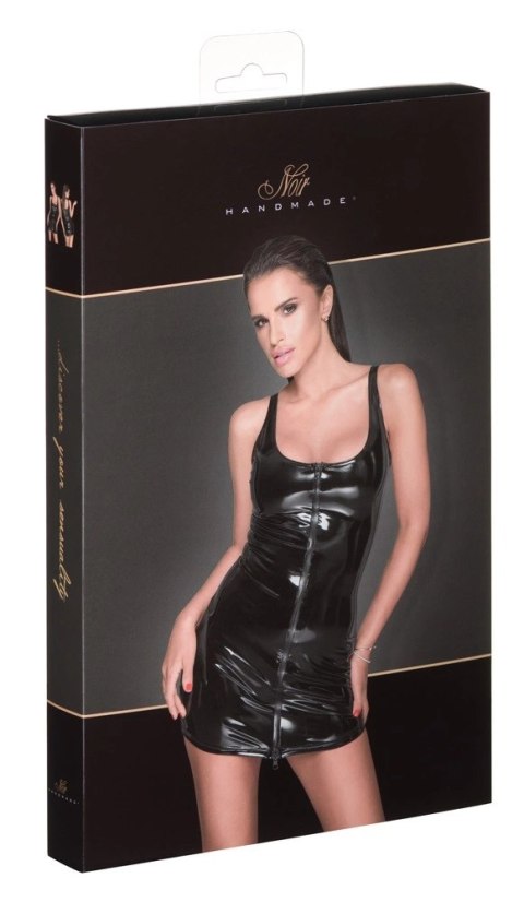 Noir mini sukienka czarna z połyskiem, dopasowana, z zamkiem, S Noir