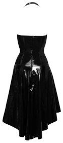 Black Level Sukienka Vinyl Wiązana Dekolt V Czarna Rozkloszowana M Black Level