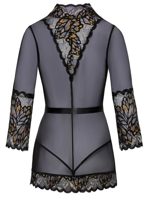 Kissable Kimono L/XL czarne - elegancki szlafrok z koronką Kissable Kissable Kimono L/XL czarne - elegancki szlafrok z koronką Kissable