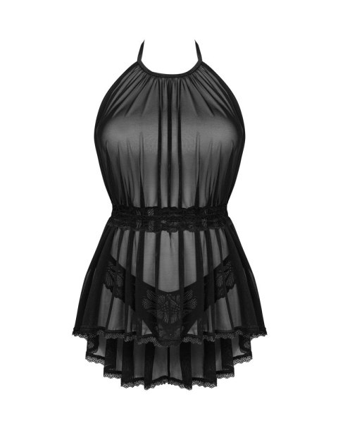 Obsessive Serafia koszulka nocna z koronką czarna M/L komplet Obsessive Obsessive Serafia koszulka nocna z koronką czarna M/L komplet Obsessive
