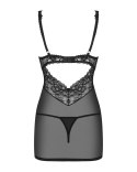 Obsessive Sukienka Koronkowa L/XL Multistretch Rożowa+Stringi Obsessive
