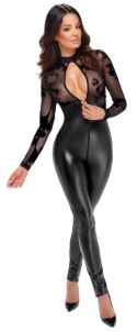 Noir Handmade Kombinezon Czarny L Tiulowy Top Wetlook Elegancki Noir