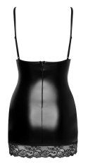 Noir Sukienka Mini XL na Ramiączkach z Koronką Czarna Noir