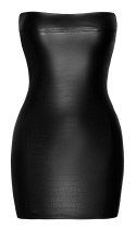 Noir sukienka bez ramiączek XL wet look krokodyli wzor elastyczna Noir
