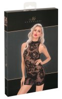 Noir sukienka tiulowa w kwiatowy wzor, owalny dekolt, czarna M Noir