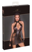 Noir Sukienka krotka matowa czarna M - stylowy halterneck, sznurowanie Noir Noir Sukienka krotka matowa czarna M - stylowy halterneck, sznurowanie Noir