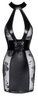 Noir Sukienka krotka matowa czarna M - stylowy halterneck, sznurowanie Noir Noir Sukienka krotka matowa czarna M - stylowy halterneck, sznurowanie Noir