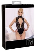 Abierta Fina Body Koronkowe z Satynowym Dołem i Ozdobą XL Abierta Fina