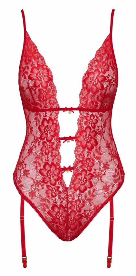 Kissable Body Czerwone Koronkowe z Paskami Do Pończoch S/M Kissable Kissable Body Czerwone Koronkowe z Paskami Do Pończoch S/M Kissable