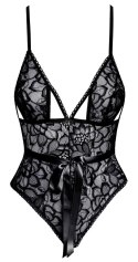 Kissable Body Koronkowe Czarne L/XL z Satynową Kokardą Eleganckie Kissable