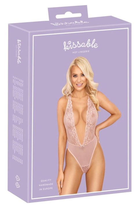 Kissable Body Koronkowe Rożowe L/XL - Regulowane Ramiączka Kissable