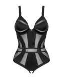 Obsessive Chic Amoria Body z ozdobą, czarne, M/L, komfortowe Obsessive