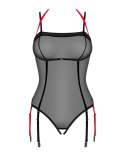 Obsessive Glandez Body połprzezroczyste z paskami do pończoch XS/S Obsessive