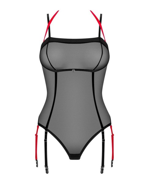 Obsessive Glandez Body z paskami do pończoch czarne XS/S połprzezroczyste Obsessive Obsessive Glandez Body z paskami do pończoch czarne XS/S połprzezroczyste Obsessive