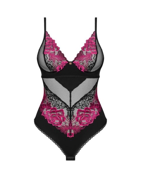 Obsessive Rosenty Body XL/2XL Czarna Siateczka i Rożowa Koronka Obsessive Obsessive Rosenty Body XL/2XL Czarna Siateczka i Rożowa Koronka Obsessive