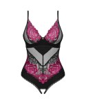 Obsessive Rosenty body koronkowe z biżuteryjnym detalem XL/2XL czarne Obsessive Obsessive Rosenty body koronkowe z biżuteryjnym detalem XL/2XL czarne Obsessive