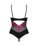 Obsessive Rosenty body koronkowe z biżuteryjnym detalem XL/2XL czarne Obsessive Obsessive Rosenty body koronkowe z biżuteryjnym detalem XL/2XL czarne Obsessive
