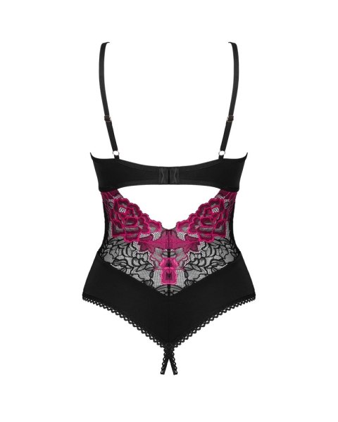 Obsessive Rosenty body koronkowe z biżuteryjnym detalem XL/2XL czarne Obsessive Obsessive Rosenty body koronkowe z biżuteryjnym detalem XL/2XL czarne Obsessive