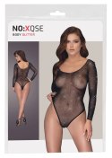 NO:XQSE Body siateczkowe z brokatowymi kamieniami S-L, długi rękaw NO:XQSE