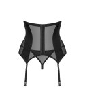 Obsessive Chic Amoria Gorset bez miseczek z paskami czarny M/L Obsessive