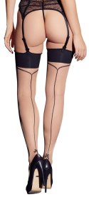 Cottelli Legwear Pończochy Beżowe z Czarnym Wykończeniem 20 DEN, 5 Cottelli LEGWEAR