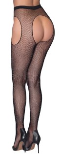 Cottelli Legwear Siateczkowe Rajstopy z Kamieniami Brokatowymi S-L Cottelli LEGWEAR