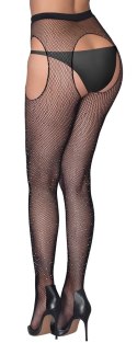 Cottelli Legwear Siateczkowe Rajstopy z Kamieniami Brokatowymi S-L Cottelli LEGWEAR