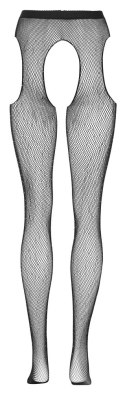 Cottelli Legwear Siateczkowe Rajstopy z Kamieniami Brokatowymi S-L Cottelli LEGWEAR