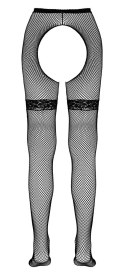 Cottelli Legwear rajstopy kabaretki z koronką czarne S/M Cottelli LEGWEAR