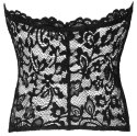 Noir Gorset bez ramiączek z koronki czarny XL modelujący z zamkiem Noir