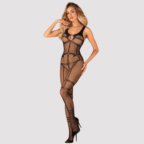 Obsessive N123 Bodystocking Siateczkowy Czarny S-L Bez Stop Obsessive