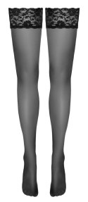 Cottelli LEGWEAR Klasyczne pończochy z koronką czarne 20 den Cottelli LEGWEAR