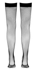 Cottelli Legwear Pończochy Kabaretki Czarne S z silikonową opaską Cottelli LEGWEAR
