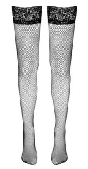 Cottelli Legwear Pończochy Kabaretki z Koronką i Silikonową Opaską Cottelli LEGWEAR