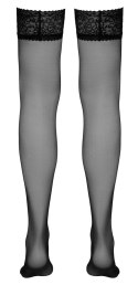 Cottelli Legwear Pończochy Klasyczne z Koronką Czarny Oeko-Tex Cottelli LEGWEAR