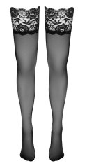 Cottelli Legwear Pończochy Samonośne z Szeroką Koronką 20 den czarne Cottelli LEGWEAR