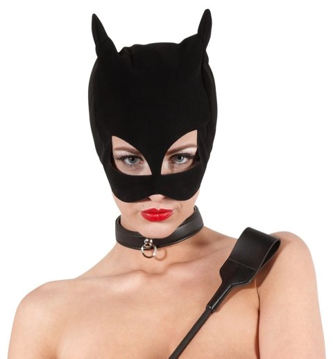 Bad Kitty Maska Kocia Głowa Nubukowy Czarny PU Otwory na Oczy i Usta Bad Kitty Bad Kitty Maska Kocia Głowa Nubukowy Czarny PU Otwory na Oczy i Usta Bad Kitty